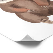 Kinderzimmer-Dekoration in Aquarelltönen Poster (Ecke)