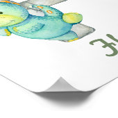 Kinderzimmer-Dekoration Niedlicher Dinosaurier Buc Poster (Ecke)