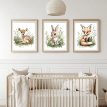 Kinderzimmer-Dekoration von Watercolor Woodland Ba