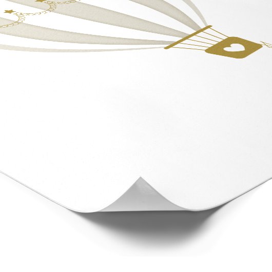 Kinderzimmer-Dekorplakat für Heißluftballon Poster (Ecke)