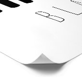 Kinderzimmer-Dekorplakat für Schwarzweiß-Regenboge Poster (Ecke)