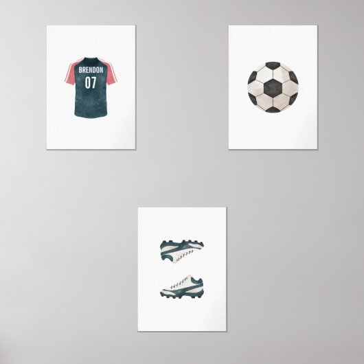 Kinderzimmer des Fußball-individuellen Namens Set (Vorderseite)