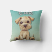 Kinderzimmer-Design: Hund- und D-Hund-Akzent Kissen (Rückseite)