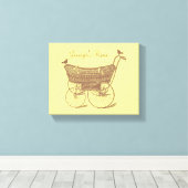 Kinderzimmer drucken - Jeglicher Farbhintergrund! Leinwanddruck (Insitu (Holzboden))