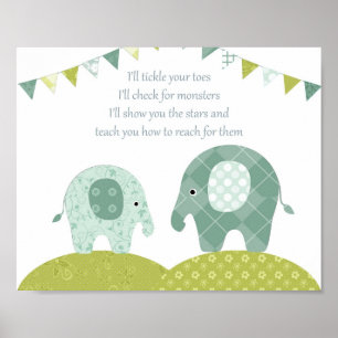 Kinderzimmer Elefant Boy Wall Art Poster