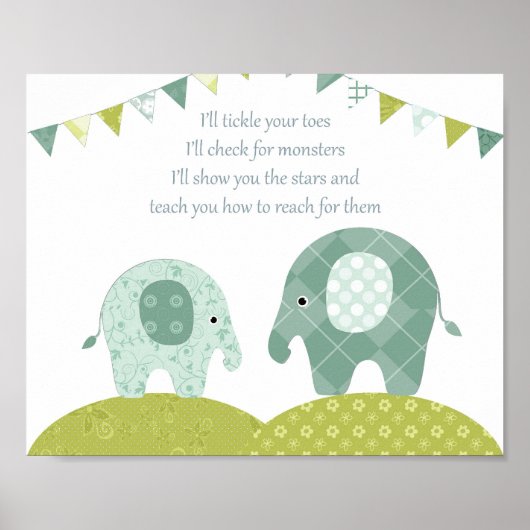 Kinderzimmer Elefant Boy Wall Art Poster (Vorne)