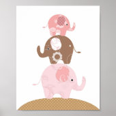 Kinderzimmer Elefantenmädchen Poster (Vorne)