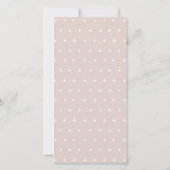 Kinderzimmer Essential Pink Girl Babydusche Einlad Dankeskarte (Rückseite)