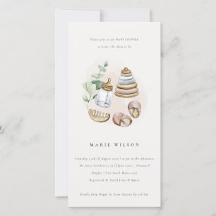 Kinderzimmer Essential Pink Girl Babydusche Einlad Dankeskarte