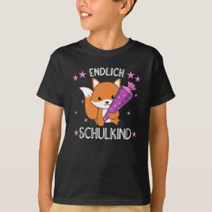 Kinderzimmer Fox School Children School Bag Sweet T-Shirt