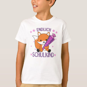 Kinderzimmer Fox School Children School Bag Sweet T-Shirt