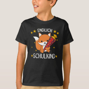 Kinderzimmer Fox School Children School Bag Sweet T-Shirt