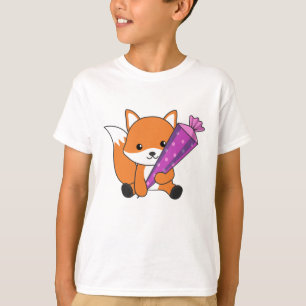 Kinderzimmer Fox School Children School Bag Sweet T-Shirt
