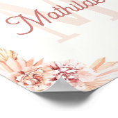 Kinderzimmer für Bohemisches Baby Girl Initial Mon Poster (Ecke)