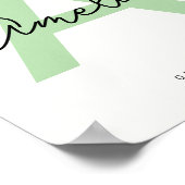 Kinderzimmer für den benutzerdefinierten Babynamen Poster (Ecke)