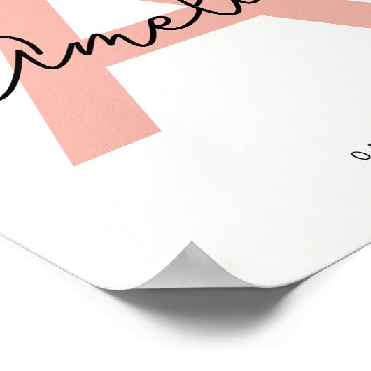 Kinderzimmer für den benutzerdefinierten Babynamen Poster (Ecke)