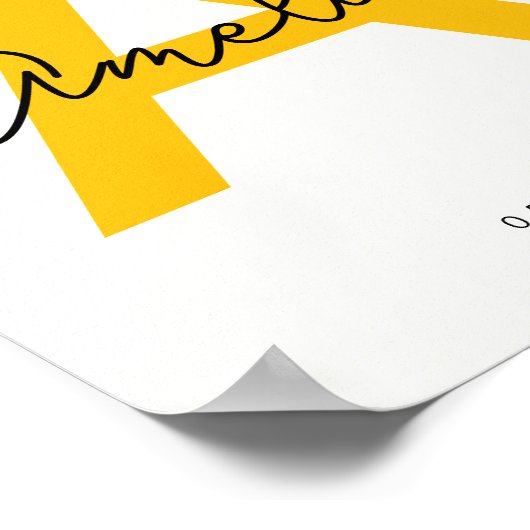 Kinderzimmer für den benutzerdefinierten Babynamen Poster (Ecke)