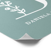 Kinderzimmer für den Buchstaben D Name des Farbflo Poster (Ecke)