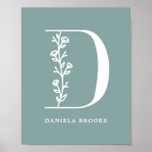 Kinderzimmer für den Buchstaben D Name des Farbflo Poster (Vorne)