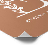 Kinderzimmer für den Buchstaben E Name Poster (Ecke)