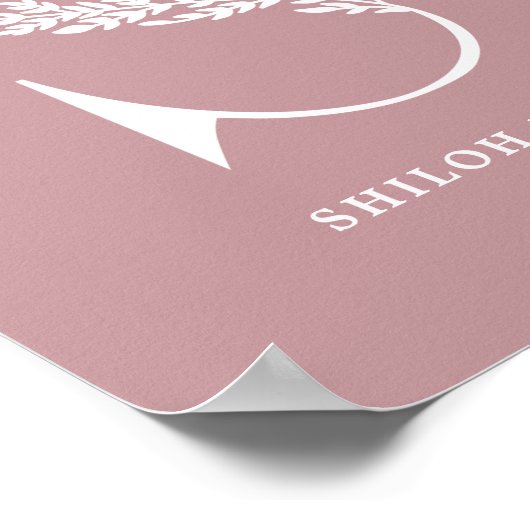 Kinderzimmer für den Buchstaben S Name des Farbflo Poster (Ecke)