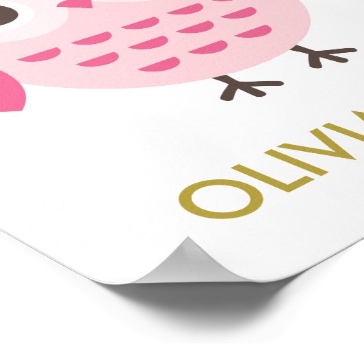 Kinderzimmer für ein Mädchen Poster (Ecke)