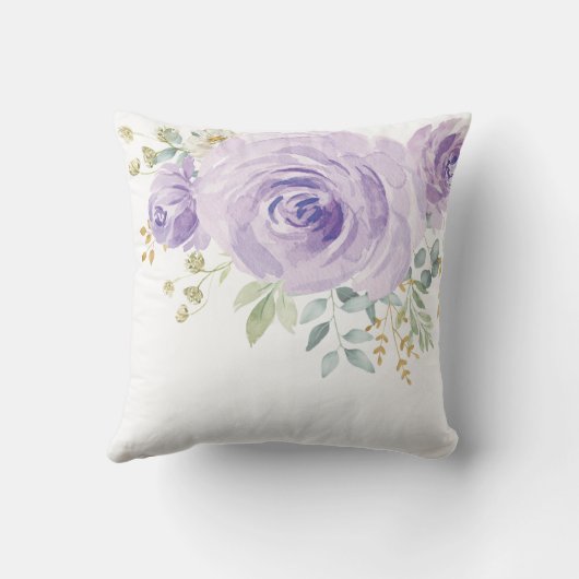 Kinderzimmer für lila Goldflorengeburten Kissen (Rückseite)