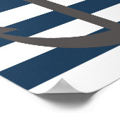 Kinderzimmer für Navy Blue und Grau Anchor Print Poster (Ecke)