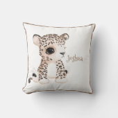 Kinderzimmer für niedliche Holzleoparden Kissen (Vorderseite)