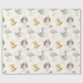 Kinderzimmer für niedliche Vögel Geschenkpapier (Flach)