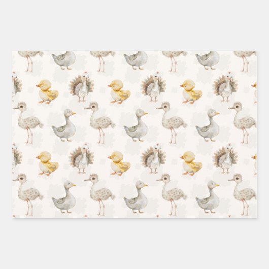 Kinderzimmer für niedliche Vögel Geschenkpapier Set (Vorderseite 3)