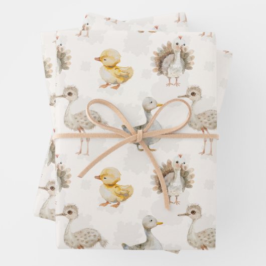 Kinderzimmer für niedliche Vögel Geschenkpapier Set (Beispiel)