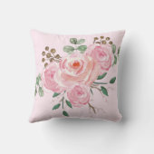 Kinderzimmer für Rosa Flora-Waldtiere Kissen (Rückseite)