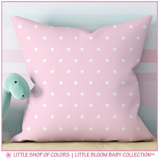 Kinderzimmer für schwarz rosa Polka-Punktmuster Kissen