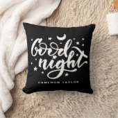 Kinderzimmer für Schwarzweißnachts-Typografie Kissen (Decke)