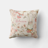 Kinderzimmer für Vintage Blumenblätter Kissen (Rückseite)