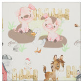 Kinderzimmer für Wasserfarben in der Landwirtschaf Stoff (Muster)