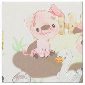 Kinderzimmer für Wasserfarben in der Landwirtschaf Stoff (Nahaufnahme)