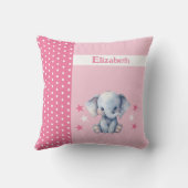 Kinderzimmer geben Namen niedlichen Elefanten pink Kissen (Rückseite)