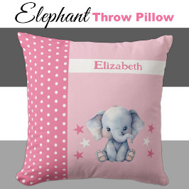 Kinderzimmer geben Namen niedlichen Elefanten pink Kissen
