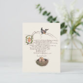 Kinderzimmer Gedicht von Lewis Carroll Postkarte (Stehend Vorderseite)