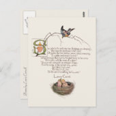 Kinderzimmer Gedicht von Lewis Carroll Postkarte (Vorne/Hinten)