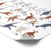 Kinderzimmer Gender Neutral Dinosaurier Alphabet Poster (Ecke)