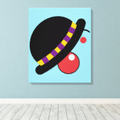 Kinderzimmer glücklich Gesicht Clown Leinwanddruck (Insitu (Holzboden))