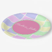 Kinderzimmer in sanften Farben Pappteller (Schrägansicht)