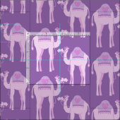 Kinderzimmer-Kamel-lila Tier Stoff (Kachel)