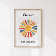 Kinderzimmer\Kids Boho Sun Personalisiert Sunshine