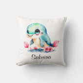 Kinderzimmer Kids Room Dolphin Wasserfarbe Kissen (Vorderseite)
