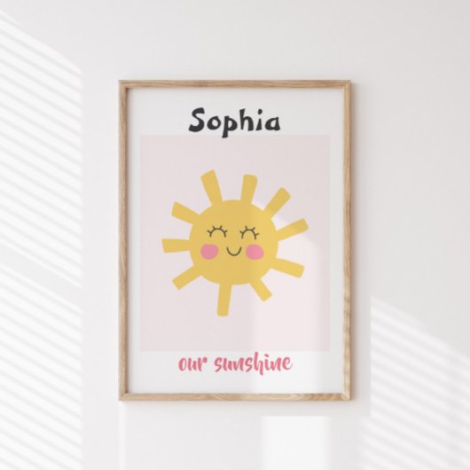 Kinderzimmer\Kids Sun Personalisiert Sunshine Cust Poster