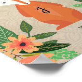 Kinderzimmer-Kind-Poster-Monogramm-Fuchs Poster (Ecke)